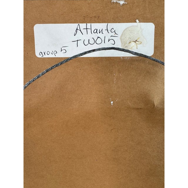 Ethereal abstract pastel on copper sheeting, in a metallic wood frame, and ready to hang. Great heft. Unique piece. Thank...