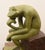 Unusual and whimsical sculptural figure depicting a frog - or toad - seated in a contemplative pose after Rodins famous...
