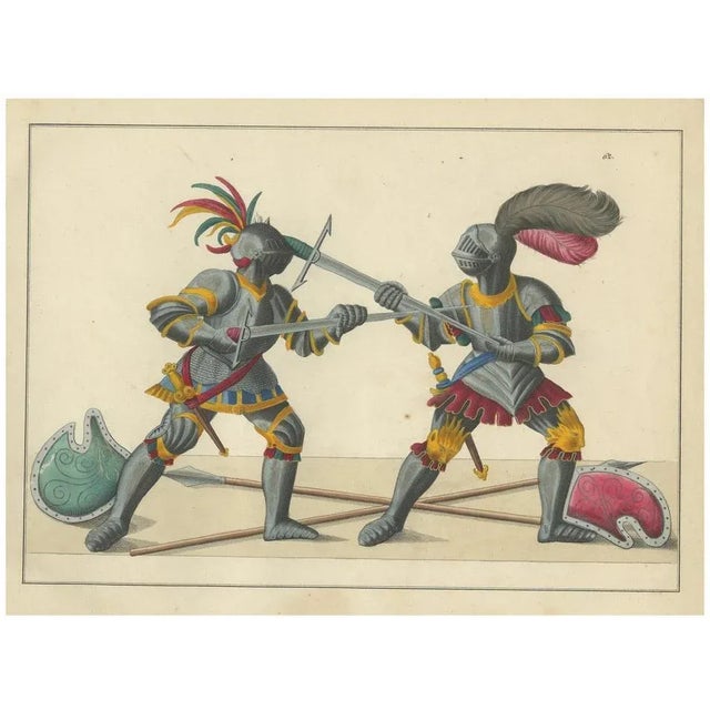 Von Reibisch, Armoured Knights in Battle Scene, 1842, Print For Sale - Image 6 of 6