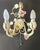 Vintage Handmade Hand-Forged Toleware Ceiling Lamp and Wall Lamps with Porcelain Flowers and Roses, 1950s, Set of 4 For Sale - Image 6 of 18