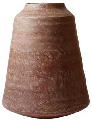 Red Stoneware Kados Vase by Elena Vasilantonaki