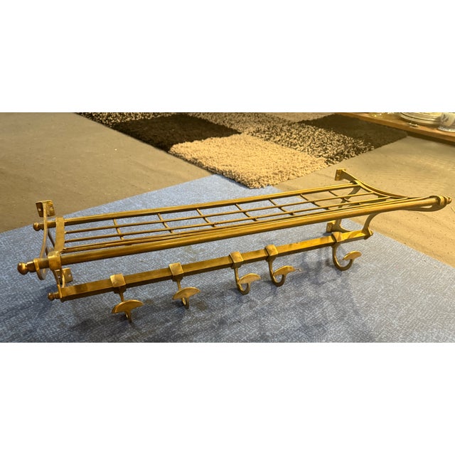 Brass Train Shelf, 1940s For Sale - Image 6 of 6