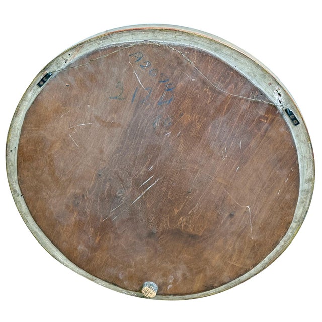 Gold Small Circular Convex Giltwood Mirror, 1840 For Sale - Image 8 of 10