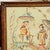 Antique Chinoiserie Gouache Painting of Chinese Couple in Art Deco Frame.