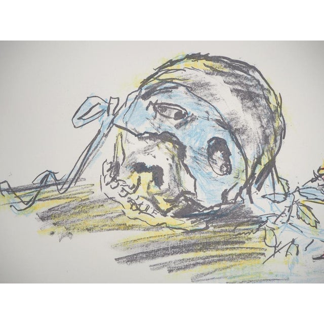 Oskar Kokoschka, Vanity with a Rose, 1962, Original Lithograph For Sale - Image 4 of 6