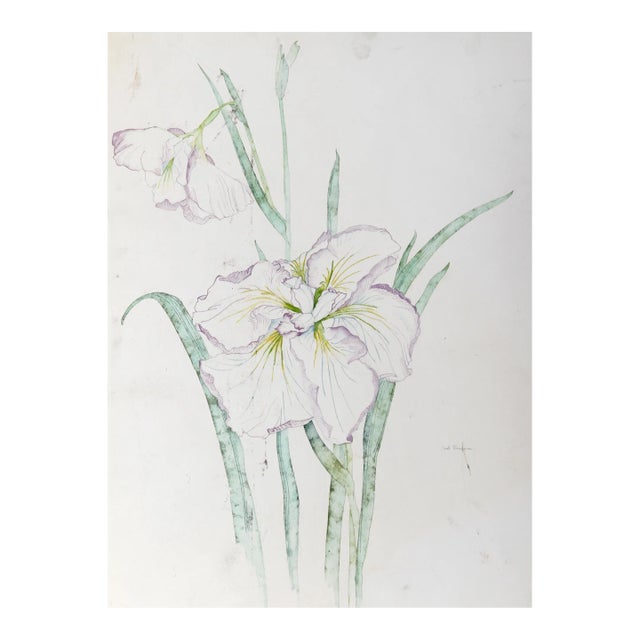White and Purple Lilies, Carl Bergman For Sale