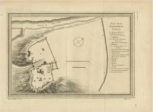 Antique Plan of the Fortress of Tobolsk by Bellin, 1768