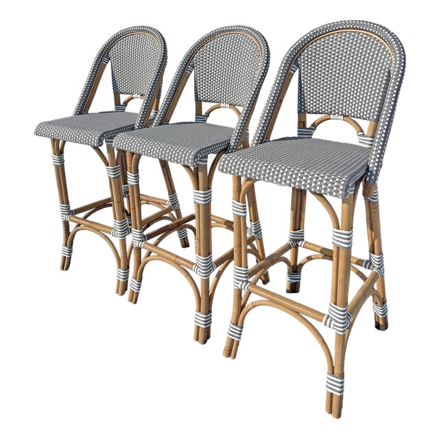 Restoration Hardware St. Germaine Resin Parisian Style Counter or Bar Stools Chairs For Sale
