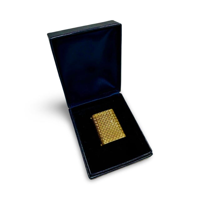 Gold Vintage Tiffany & Co. 14k Gold Pill Box With Blue & Red Cabochons, Basketweave Design, 2 Compartments For Sale - Image 8 of 12