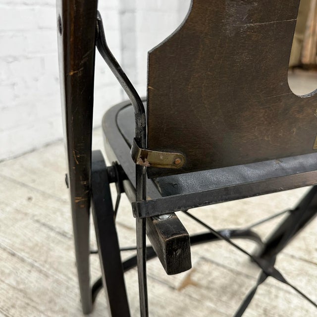 Louis Rastetter and Sons Wooden Folding Chair For Sale - Image 10 of 12