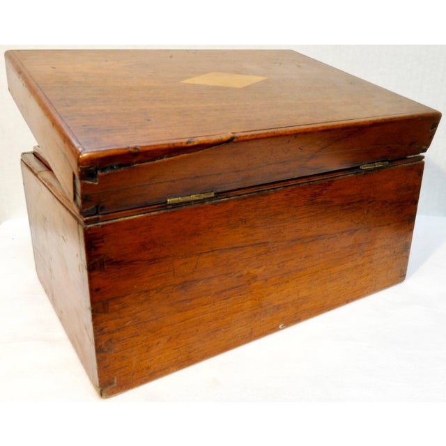 19th Century Walnut, Cherry and Oak Letter Box For Sale In Nashville - Image 6 of 11