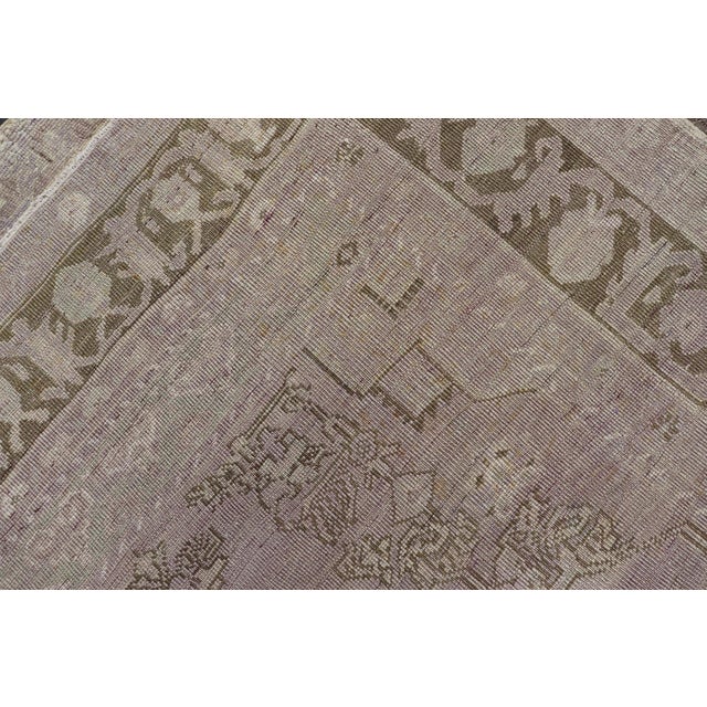 Layered Medallion Oushak Vintage Rug From Turkey With Floral Motifs 5'8 X 9'5 For Sale - Image 14 of 14