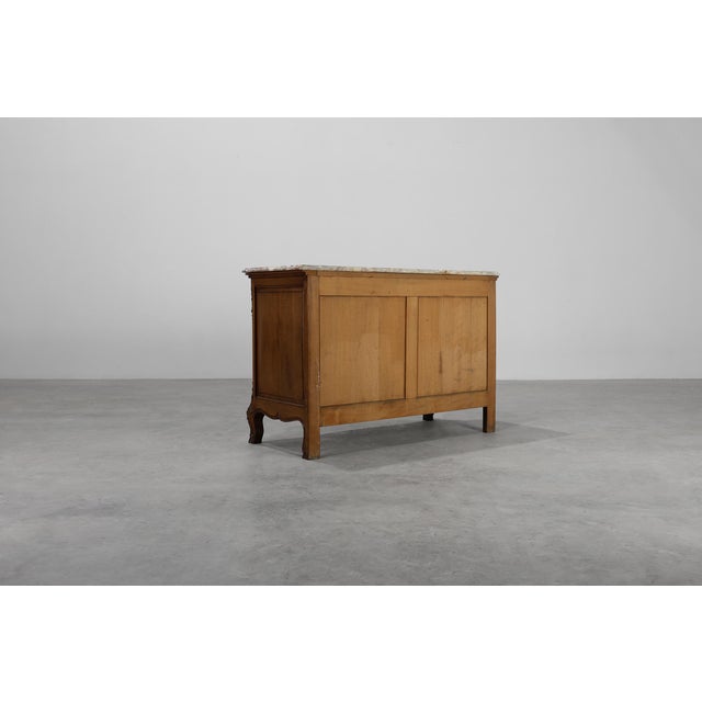 18th Century Louis XV Oak and Marble Chest of Drawers, France For Sale - Image 5 of 16