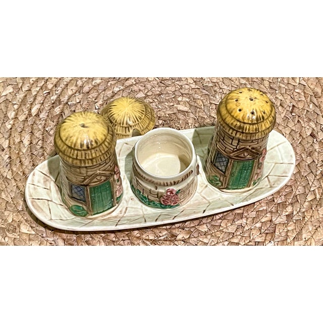 1950s English Cottage Condiments Set- Handmade in Staffordshire England ...