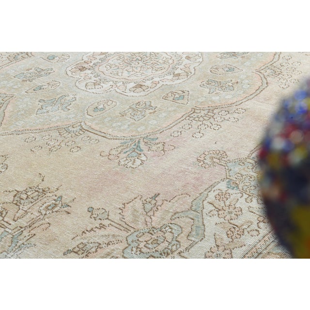 Orange 1970s Vintage Persian Handmade Wool Cotton Orange Area Rug For Sale - Image 8 of 11