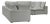 Cali Slate Performance Fabric Modular L-Sectional For Sale