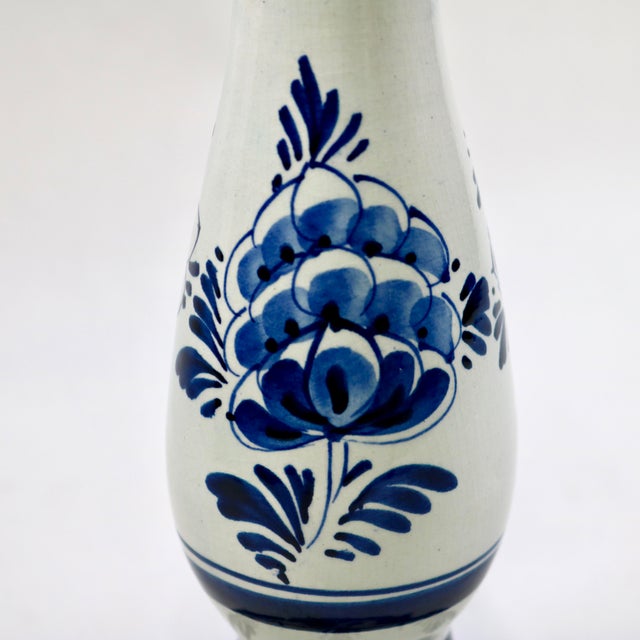 Mid-Century Blue and White Delft Bud Vase For Sale - Image 9 of 11
