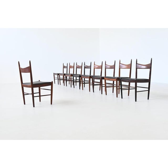 Rosewood Dining Chairs by H. Vestervig Eriksen for Tromborg, Denmark, 1960s, Set of 9 For Sale - Image 3 of 18