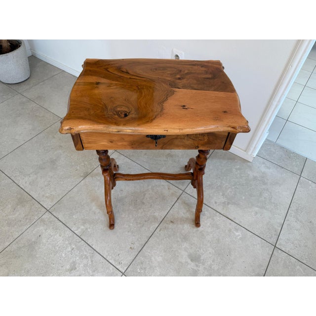 Biedermeier Sewing Table in Spruce For Sale - Image 3 of 9