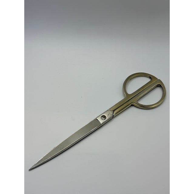 Late 20th Century Vintage Italian Hot-Drop Forged Steel Tailor Scissors For Sale - Image 5 of 6