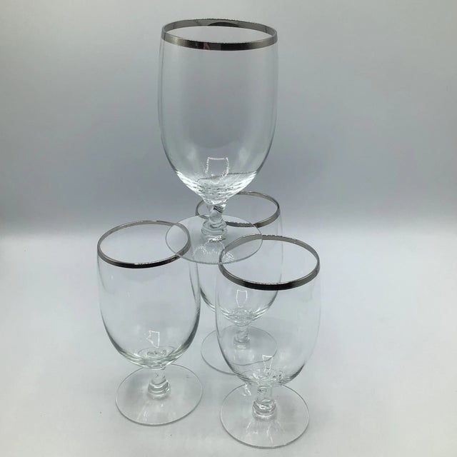 Platinum Rim Cocktail Glasses-Set of 4 For Sale - Image 12 of 12