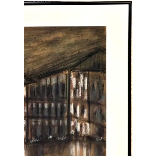 Mid 20th Century Mid Century 1958 Painting - Boat in the City, Signed - Venice Italy For Sale - Image 5 of 7