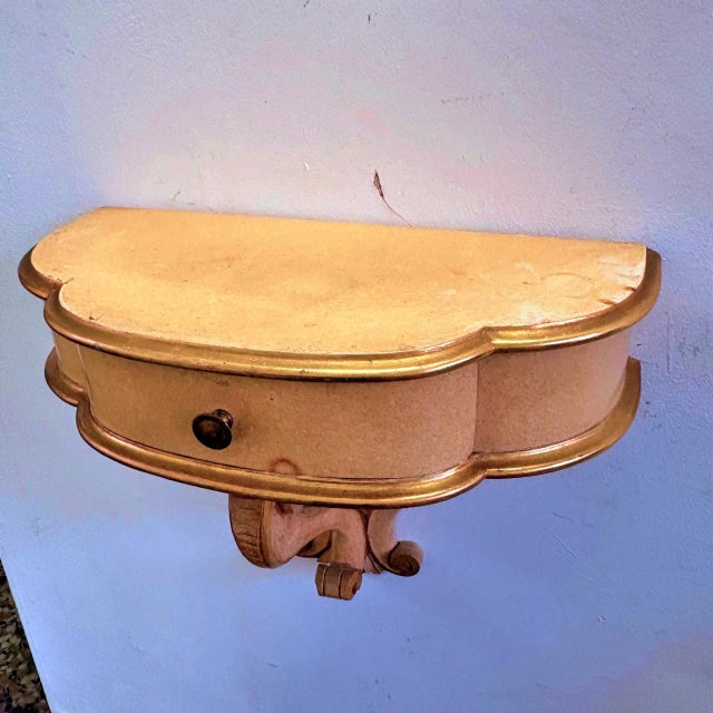 Wooden Console Table with Drawer, 1940s For Sale - Image 3 of 11