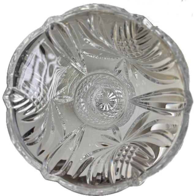 Large Crystal Peony Vase Shannon Crystal Designs of Ireland, Godinger, 24% Lead Crystal For Sale In Dallas - Image 6 of 9