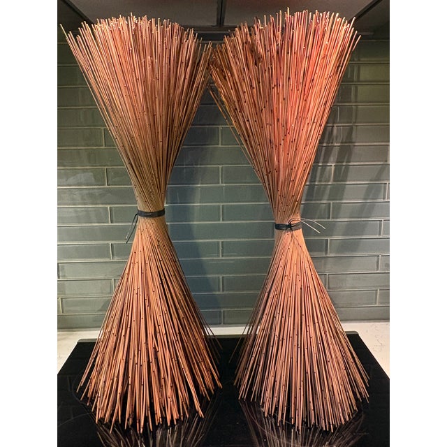 Pair 1993 Decorative Bamboo Reeds From Saks Fifth Avenue For Sale In Houston - Image 6 of 6