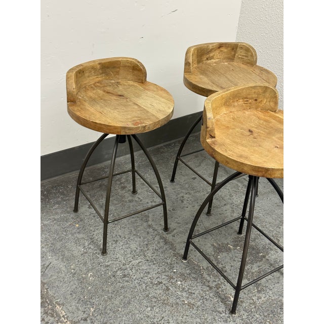 Arteriors Henson Counter Stools, Set of Three For Sale - Image 10 of 12