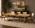 Elegant and refined, this Century Furniture dining table showcases a beautifully figured light burl wood veneer accented...