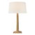Chapman & Myers by Visual Comfort Signature Strie Fluted Column Table Lamp in Gilded Iron with Linen Shade For Sale