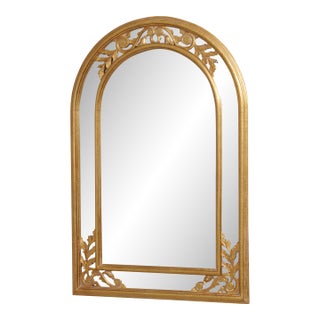 Uttermost Gold Gilt Hollywood Regency Dome Top Mirror For Sale