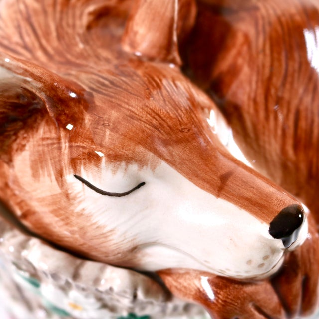 1990s Reynard Sleeping Fox Fitz & Floyd Teapot For Sale - Image 5 of 10