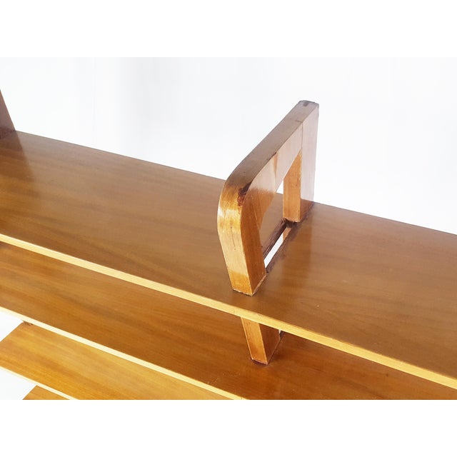 Large Italian Teak Hanging Shelf from Isa, 1950s For Sale - Image 9 of 10