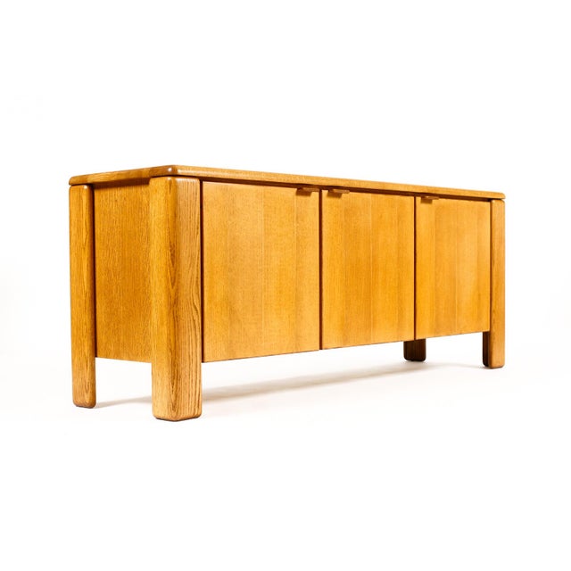 Mid-Century Modern Vintage Mid Century 70’s Chunky White Oak Credenza Sideboard — Glenn of California For Sale - Image 3 of 12