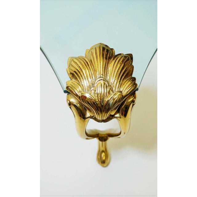 1970s Vintage Maison Jansen Brass and Glass Coffee Table Chairish