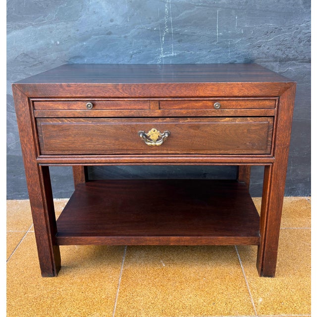Pair of Spanish Neoclassical Style Nightstands with Drawer and Lower Shelf, 1950 For Sale - Image 11 of 11