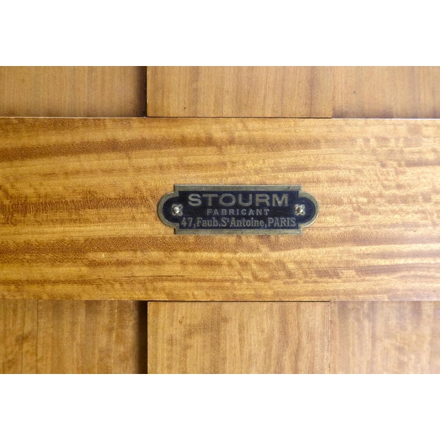 Wood Mint Fine French Carved Burl Satin Wood Beveled Mirror Door Armoire Wardrobe For Sale - Image 7 of 15