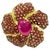 Pink Bochic "Orient" Natural Ruby & Garant Cocktail Ring Set 18K Gold &Silver For Sale - Image 8 of 8