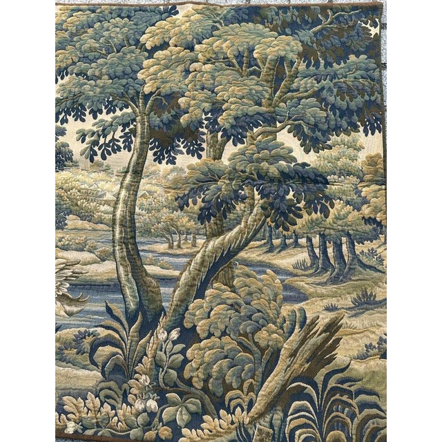 Exceptional mid-20th-century French tapestry woven on Jacquard looms in Halluin stitch with wool and cotton. .The...