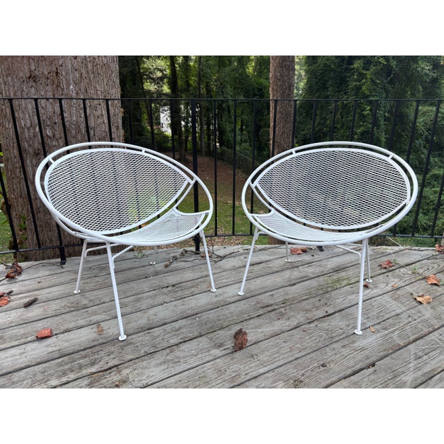 Tempestini Oversized Radar Chairs Powder Coated White - A Pair For Sale In Atlanta - Image 6 of 8