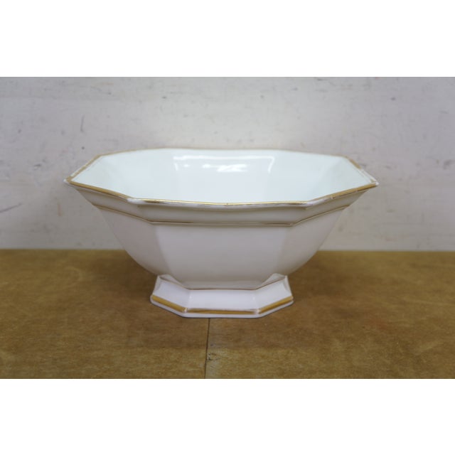 Antique Haviland Limoges Porcelain White & Gold Casserole Serving Tureens 15" - 9 pcs For Sale - Image 9 of 18