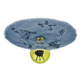 Blue Resin & Brass Ceiling Light by Luca for Fermaluce, Italy 2022 For Sale