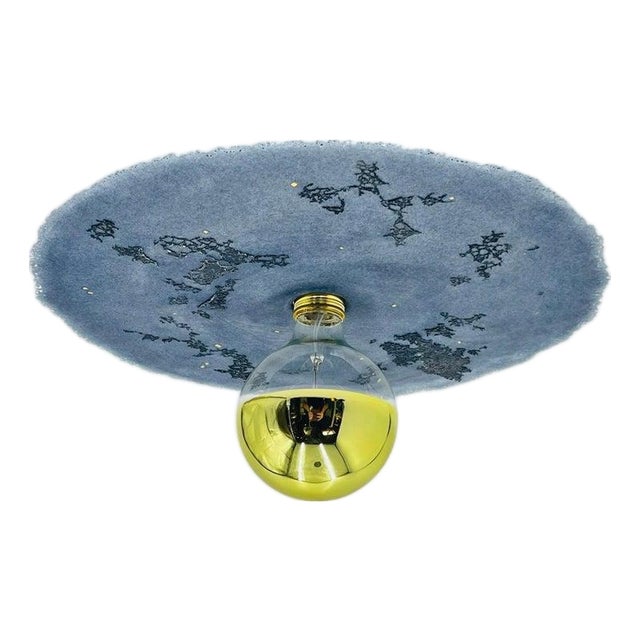 Blue Resin & Brass Ceiling Light by Luca for Fermaluce, Italy 2022 For Sale