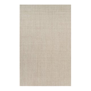Rug & Kilim’s Oversized Modern Textural Solid Rug in Beige Tones and Striae - 12x19 For Sale