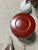 Wood 1950s Red Wooden Drum Stool or Side Table For Sale - Image 7 of 7