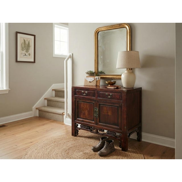 Vintage Chinese Carving Brown Drawers Side Table Credenza Cabinet For Sale In San Francisco - Image 6 of 14