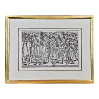 St. Peter's Square in Basel: 17th Century Engraving by Matthäus Merian, 1654 For Sale