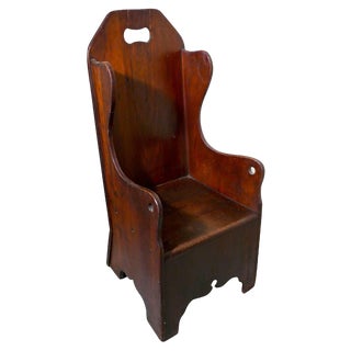19th Century American Pine Childs Country Chair, 1880s For Sale